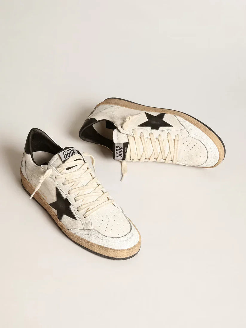 Ball Star in nappa bianca e stella nera