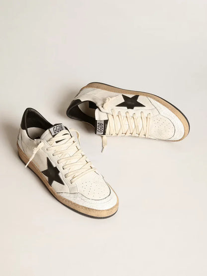 Ball Star in nappa bianca e stella nera