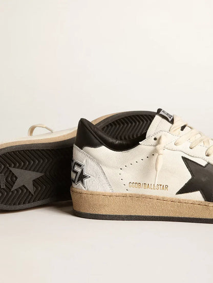 Ball Star in nappa bianca e stella nera