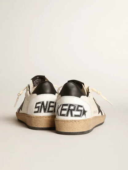 Ball Star in nappa bianca e stella nera