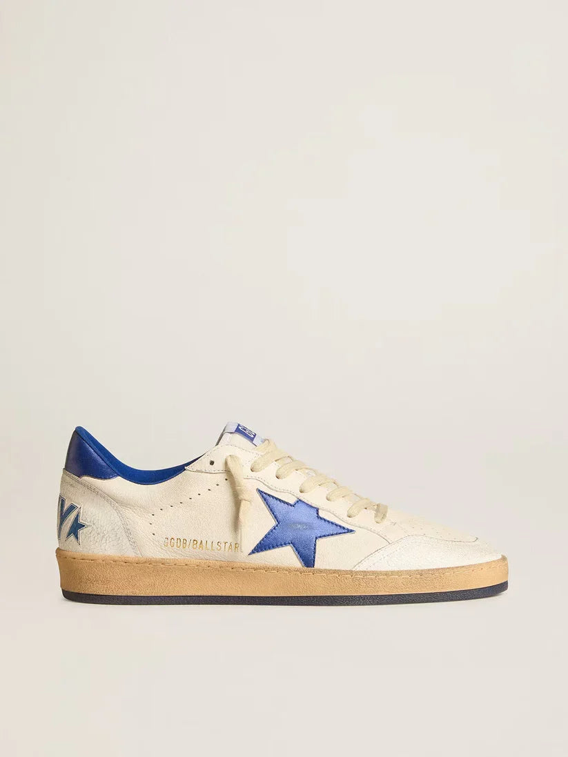 Ball Star Wishes in nappa bianca con stella e talloncino bluette