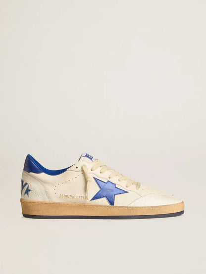Ball Star Wishes in nappa bianca con stella e talloncino bluette