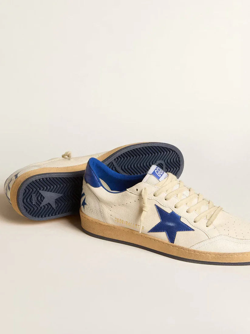 Ball Star Wishes in nappa bianca con stella e talloncino bluette