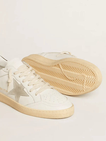 Ball Star con stella in suede ghiaccio e talloncino in pelle blu