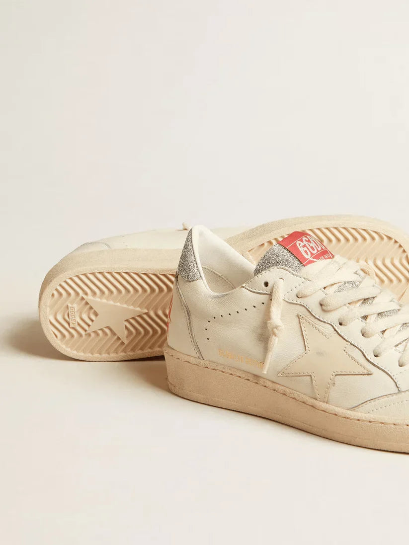 Ball Star LTD in nappa con stella bianca e talloncino in cristalli