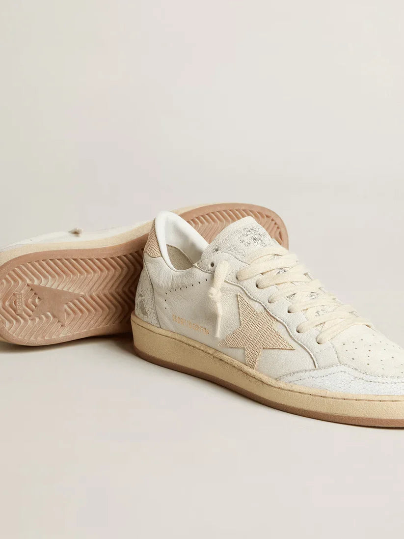 Ball Star LTD CNY in pelle bianca con stella avorio