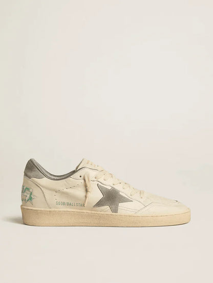 Ball Star in nappa con stella e talloncino in suede grigio