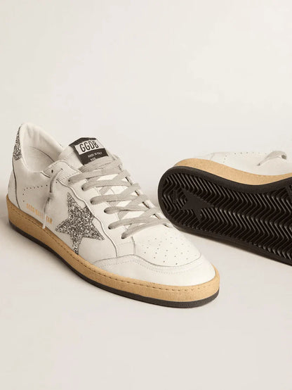 Ball Star Wishes in nappa con stella e talloncino glitter