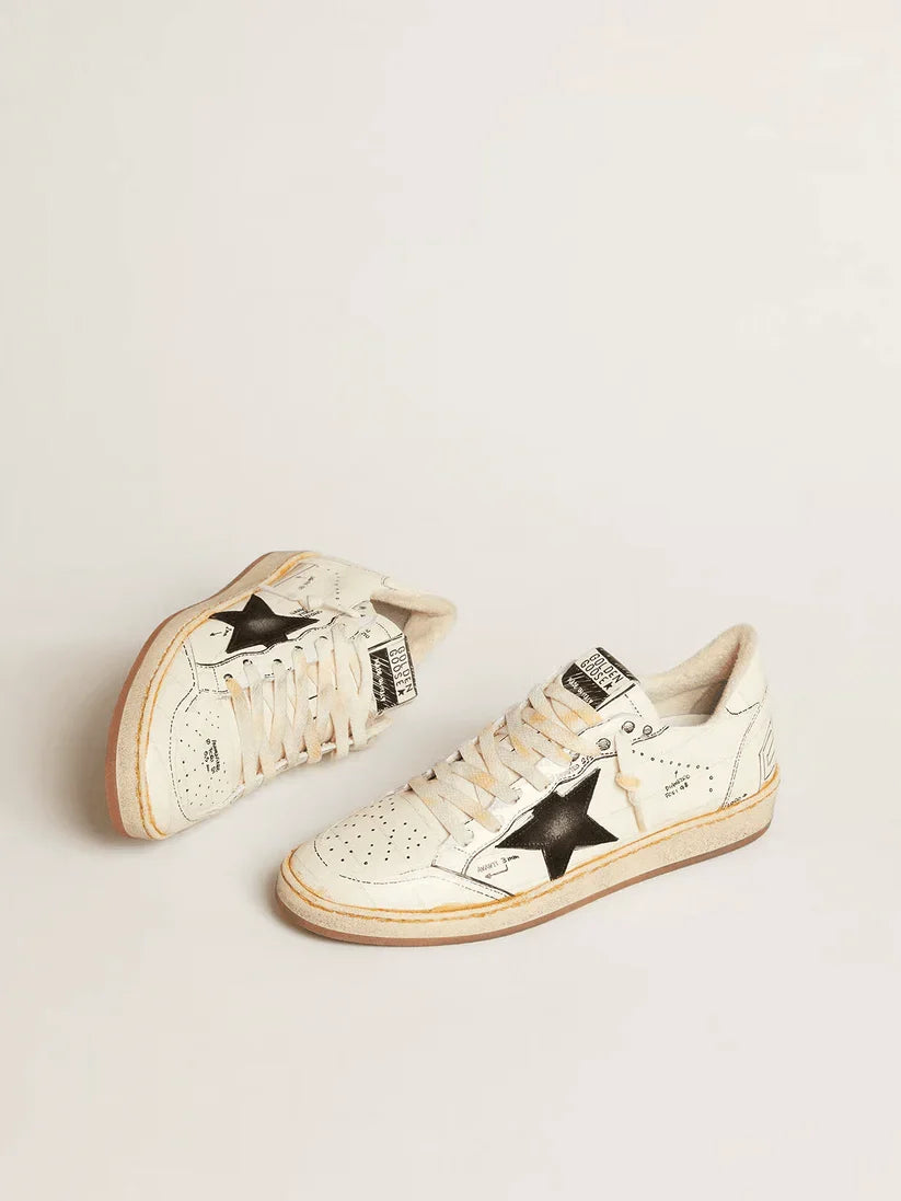 Ball Star LTD con stella in suede nero e scritte nere