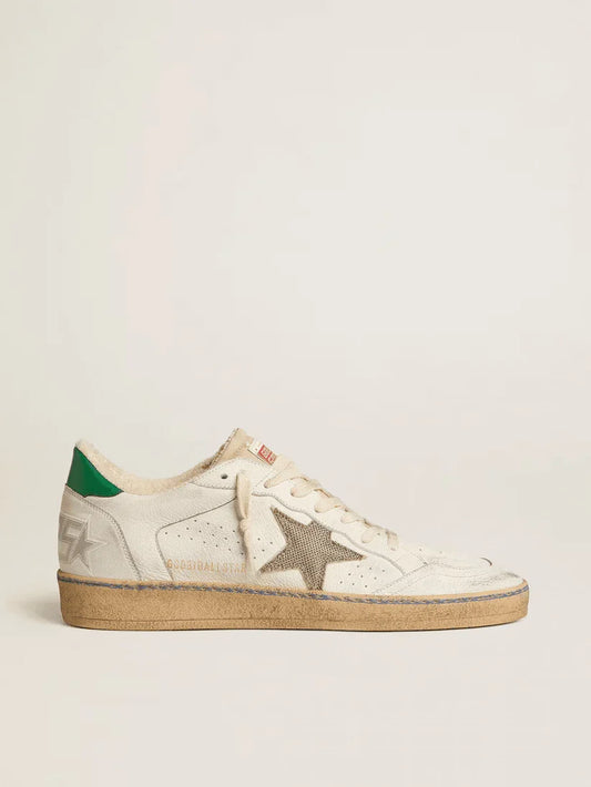 Ball Star LTD con stella in rete sabbia e talloncino in pelle verde