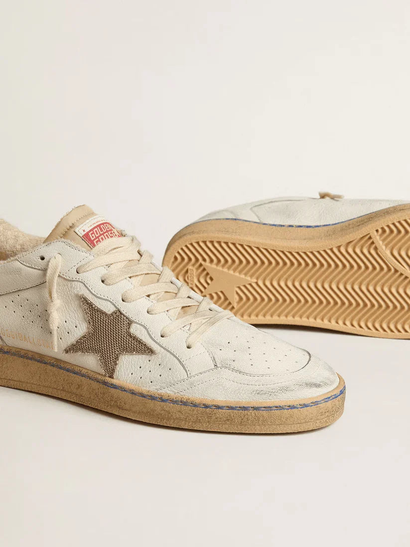 Ball Star LTD con stella in rete sabbia e talloncino in pelle verde