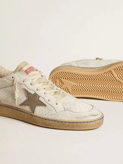Ball Star LTD con stella in rete sabbia e talloncino in pelle verde