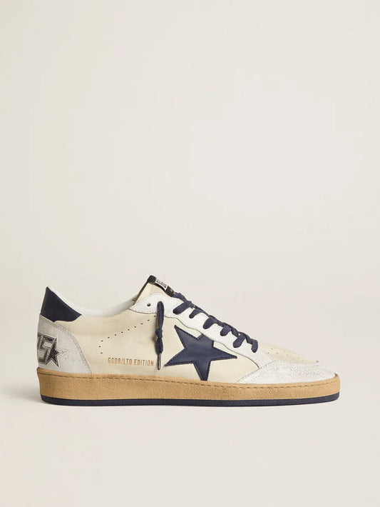 Ball Star in nappa e rete con stella in pelle laminata argento