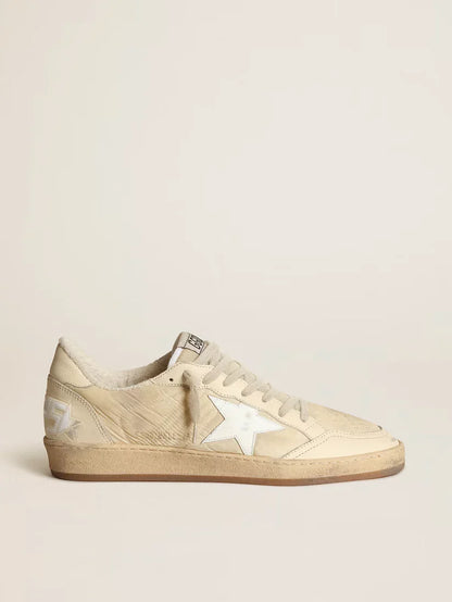 Ball Star in nylon bianco con stella e talloncino bianchi