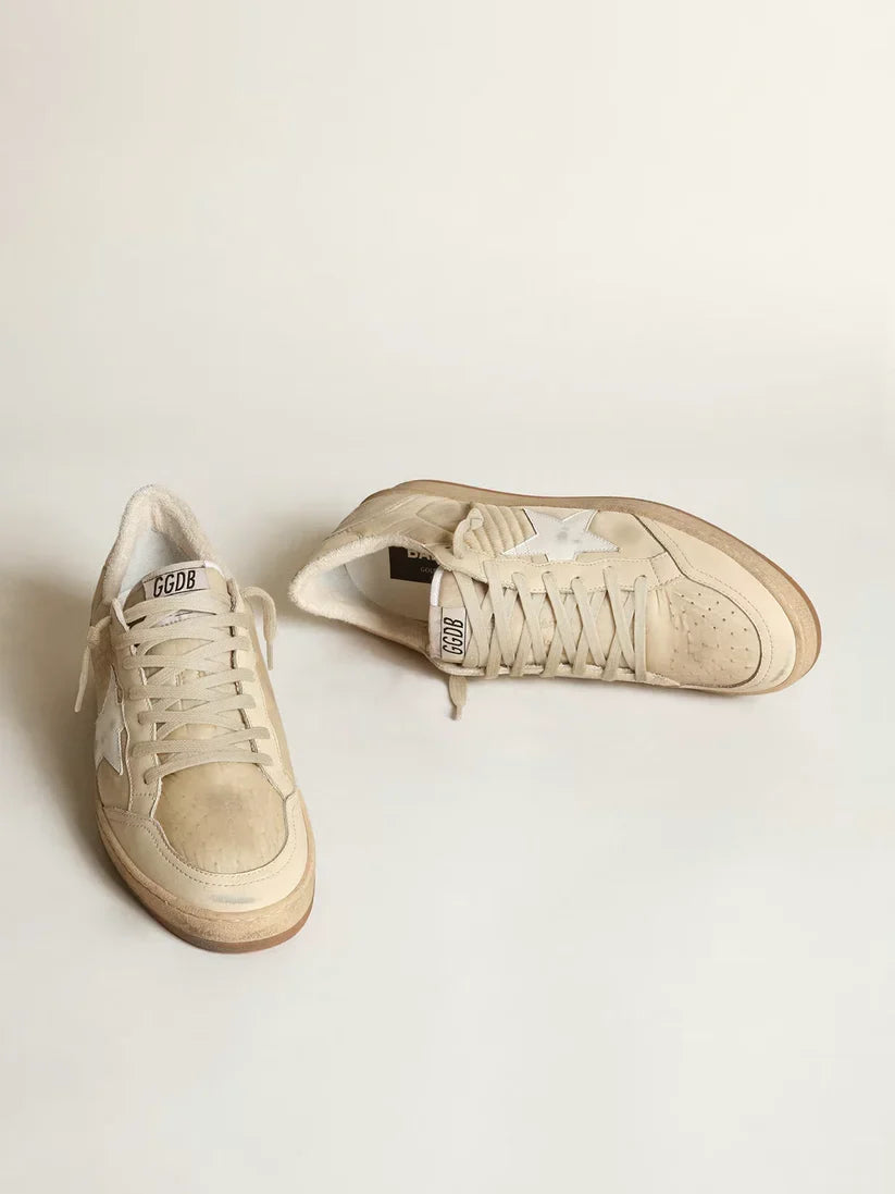 Ball Star in nylon bianco con stella e talloncino bianchi