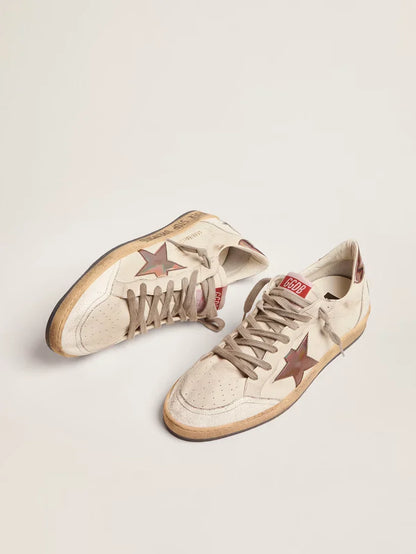 Ball Star in nappa con inserti olografici e scritta sulla suola