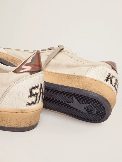 Ball Star in nappa con inserti olografici e scritta sulla suola