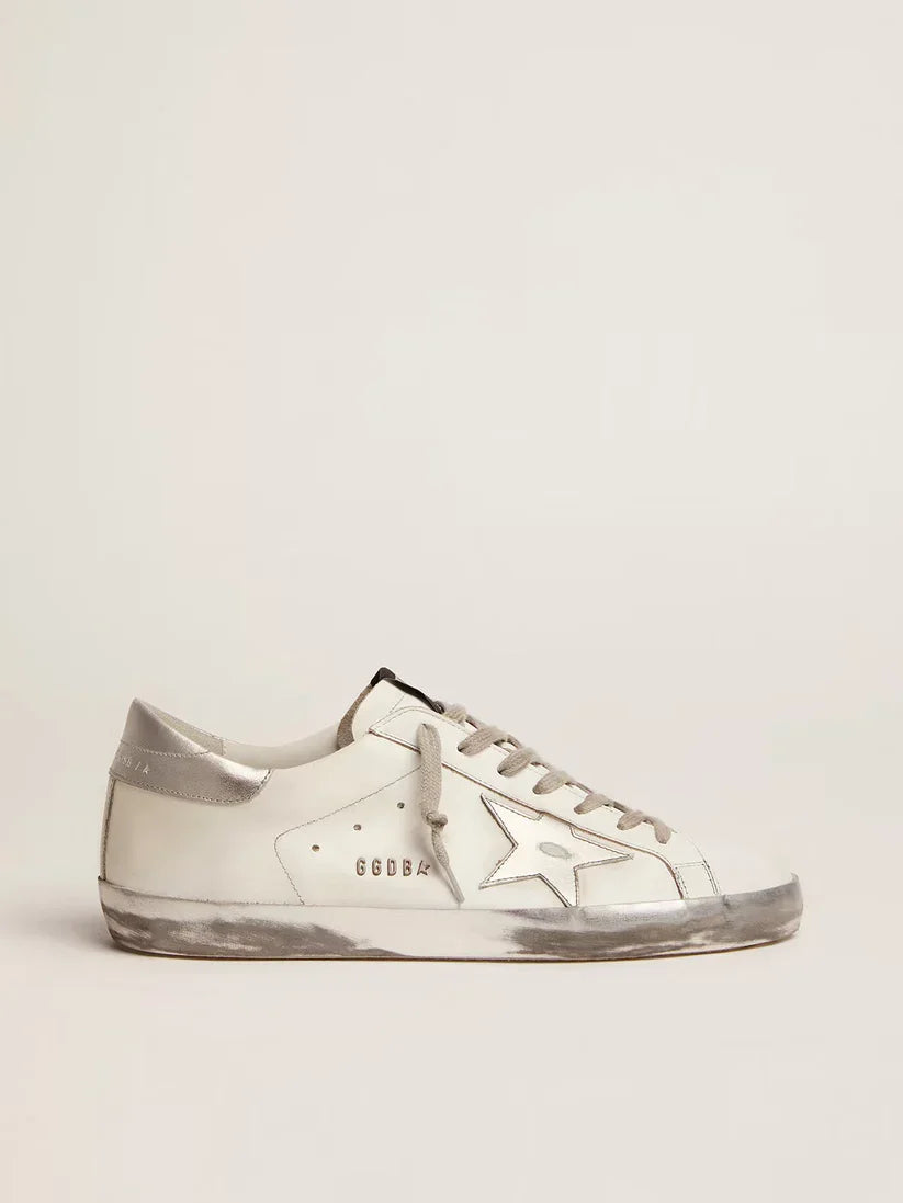 Super-Star con stella e talloncino in pelle laminata
