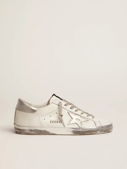 Super-Star con stella e talloncino in pelle laminata