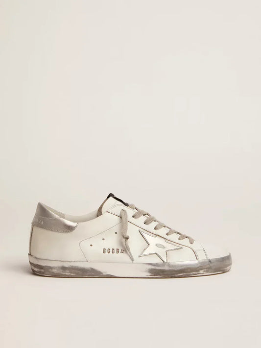 Super-Star con stella e talloncino in pelle laminata