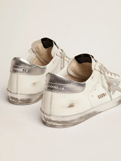 Super-Star con stella e talloncino in pelle laminata