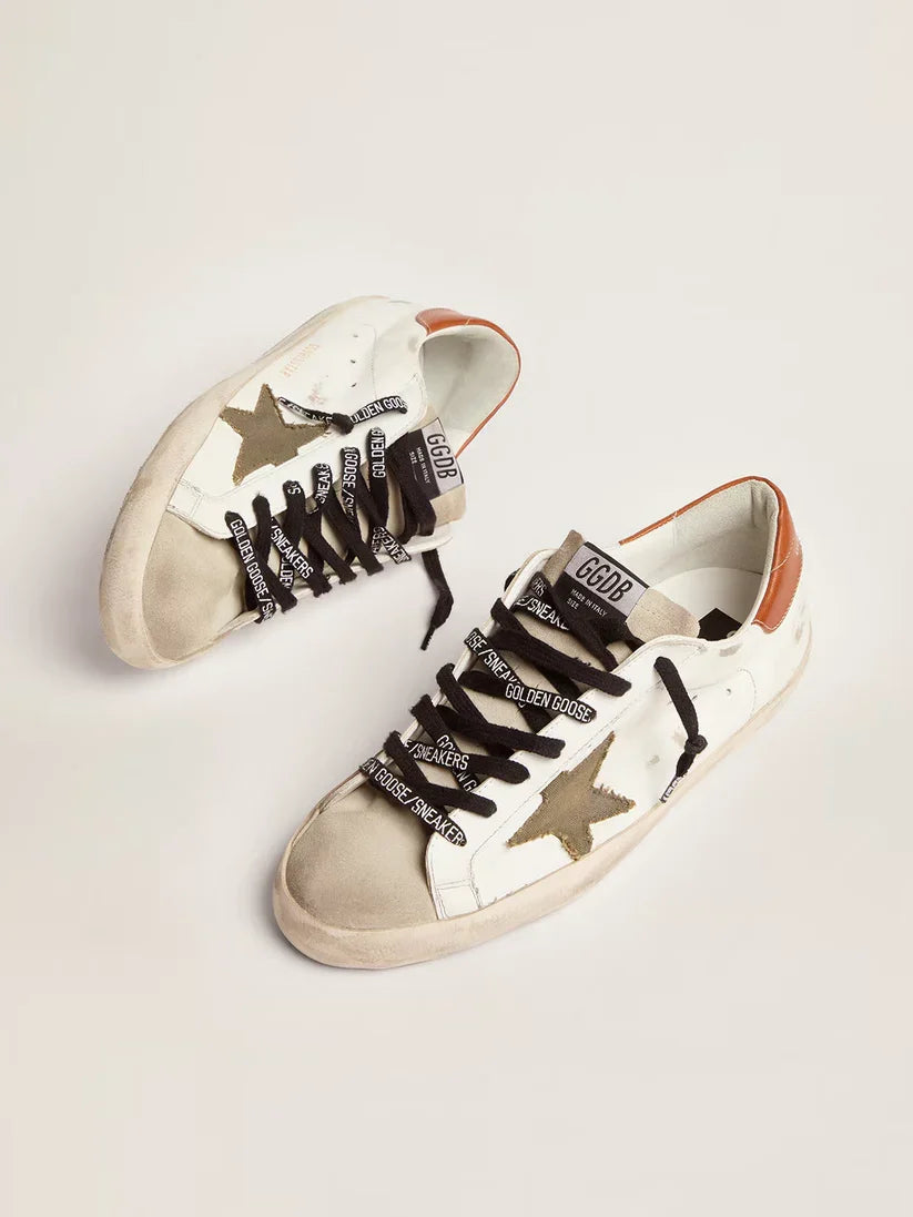 Super-Star con stella in canvas verde oliva