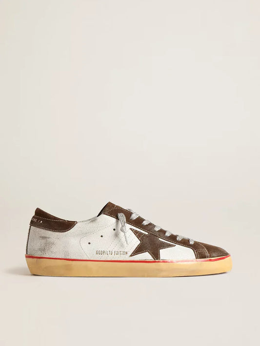 Super-Star LTD con stella e talloncino in suede marrone
