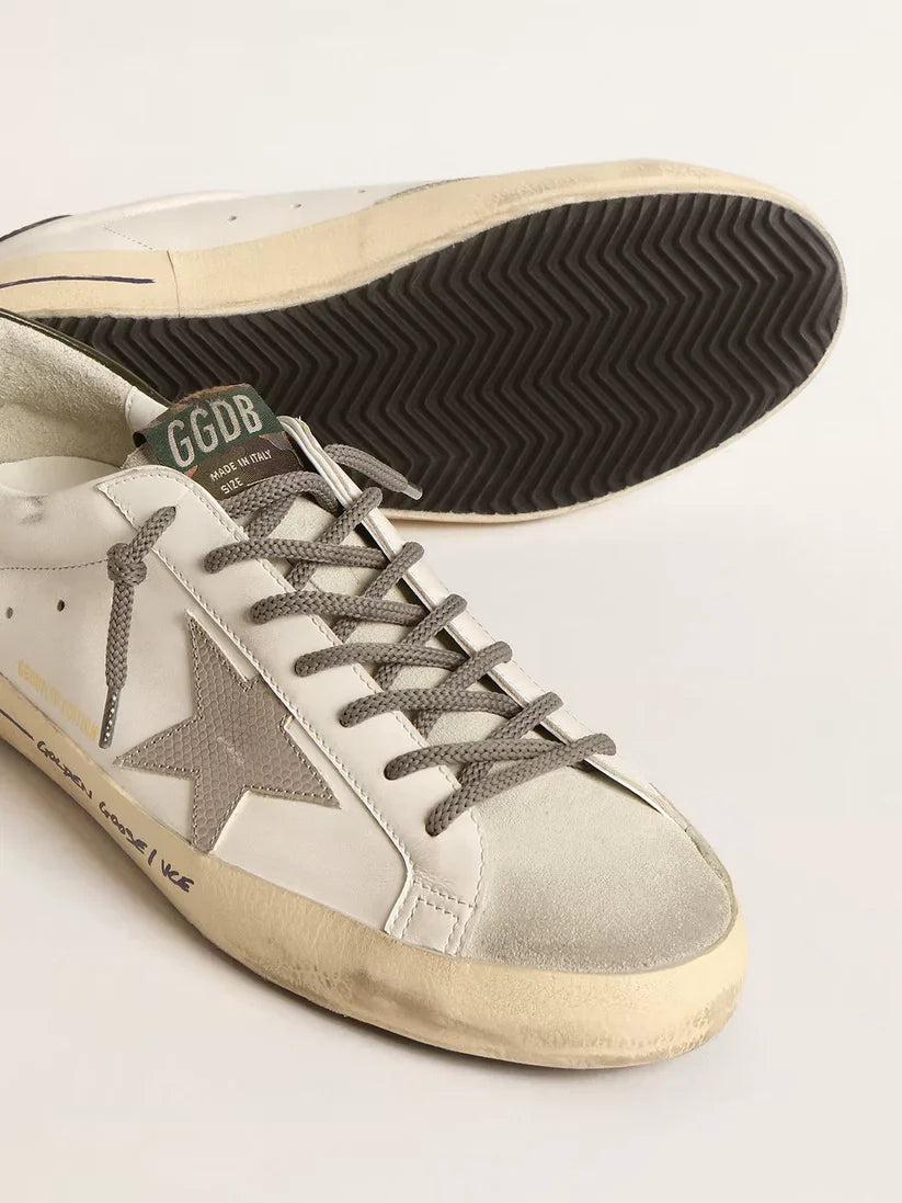Super-Star LTD con stella stampa coccodrillo e talloncino verde