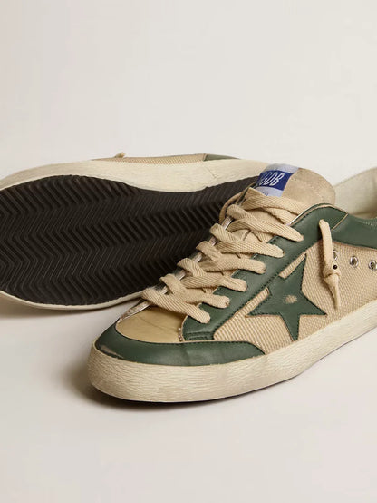 Super-Star LTD in rete panna e nappa verde con stella in nappa